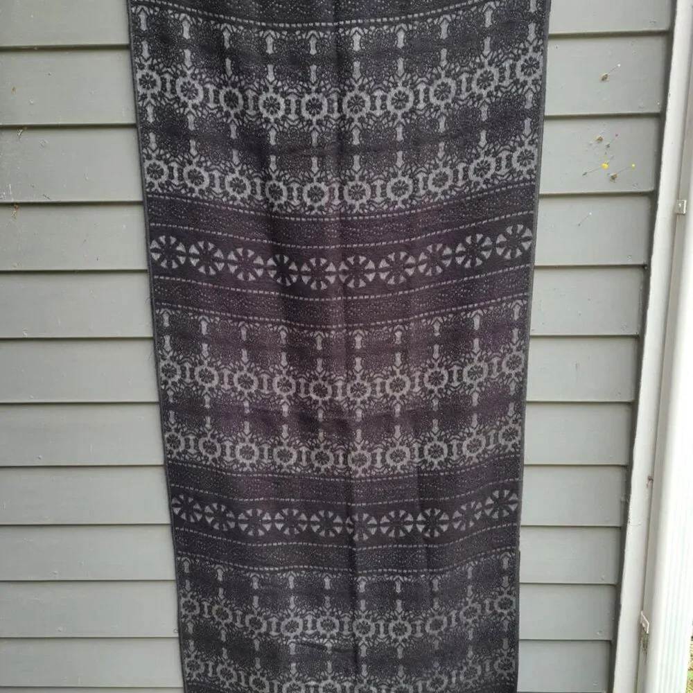 Merona Acrylic Black Gray Scarf Wrap